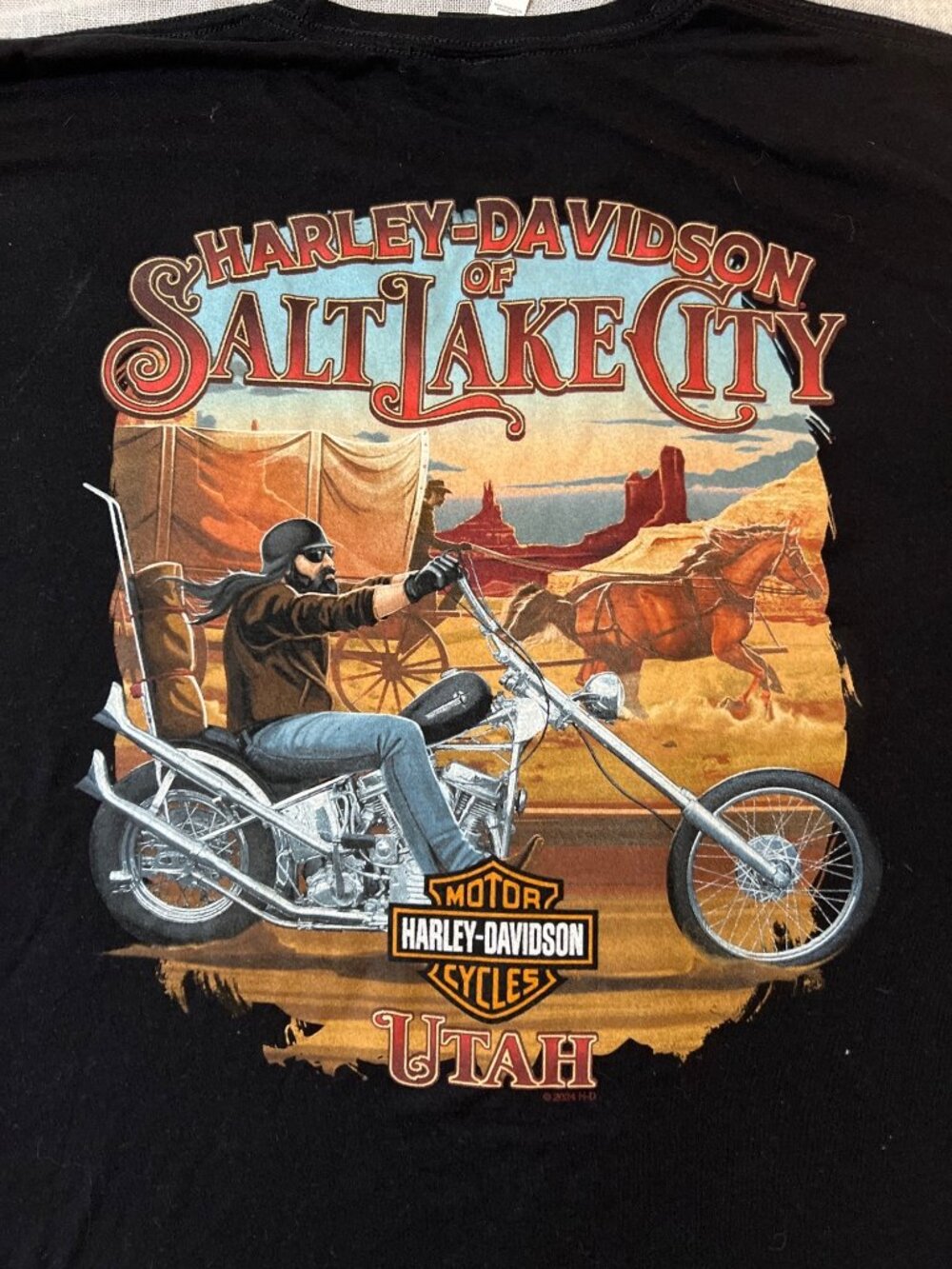 Men's Harley Davidson 2XL SLC Salt Lake City black t-shirt